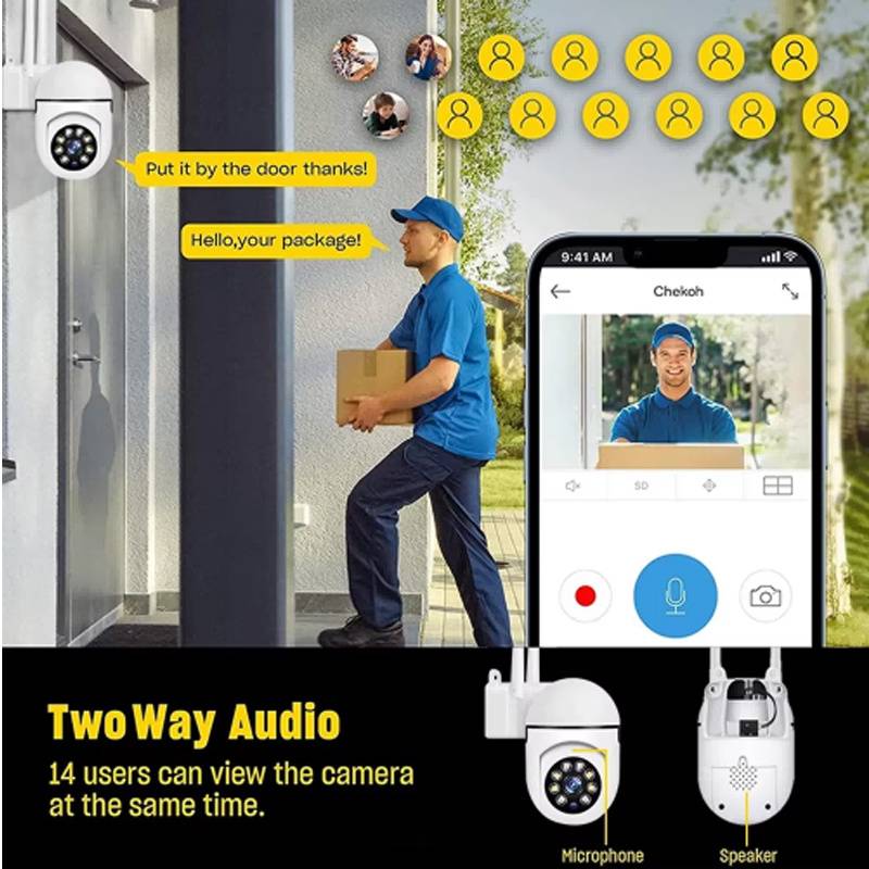 1080P WiFi Home Security CCTV Camera With Night Vision 2.4GHz 2.4G Surveillance Camera 1080P WiFi Home Security CCTV Camera With Night Vision 2.4GHz Indoor PTZ WiFi Camera - Image 3