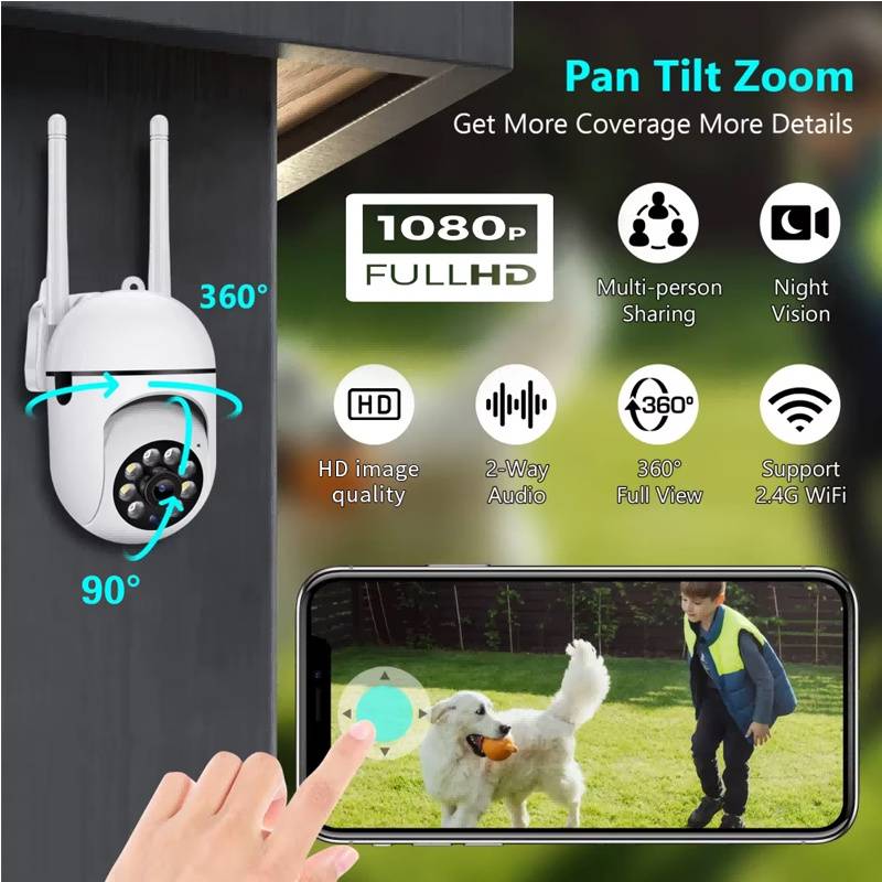 1080P WiFi Home Security CCTV Camera With Night Vision 2.4GHz 2.4G Surveillance Camera 1080P WiFi Home Security CCTV Camera With Night Vision 2.4GHz Indoor PTZ WiFi Camera - Image 7